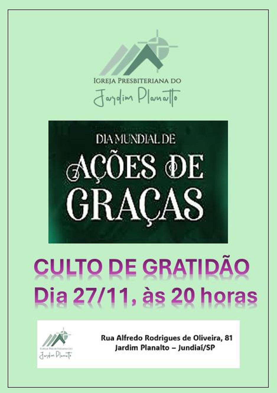 Dia Mundial de Ação de Graças