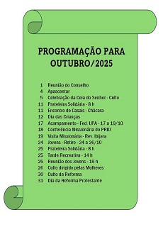 Programação de Outubro